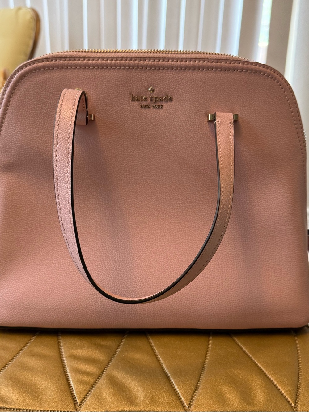 kate spade Blush Pink Pebbled Leather Satchel Handbag